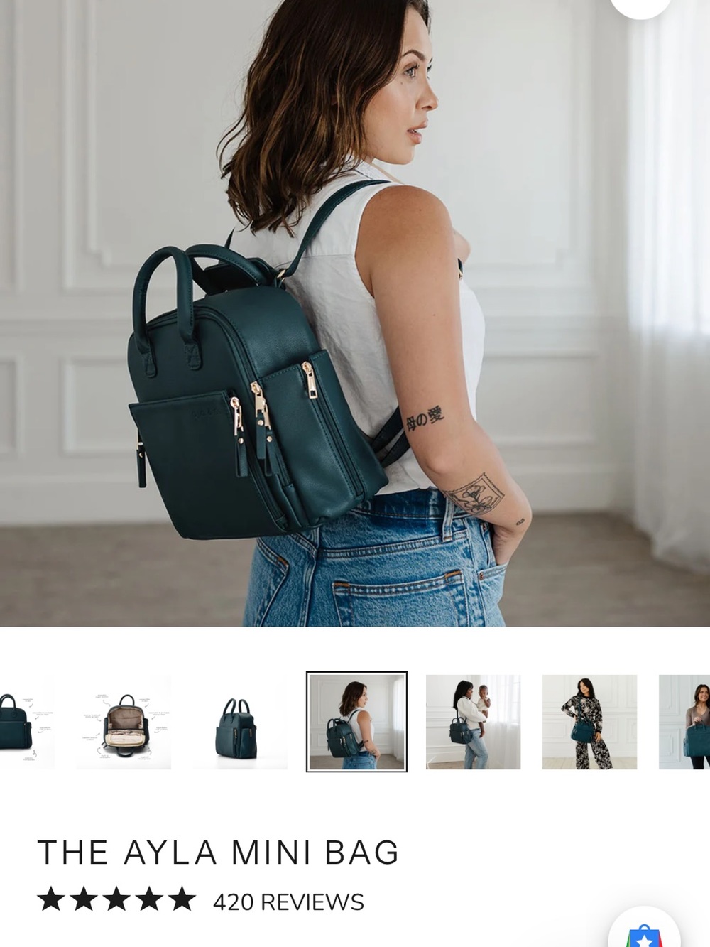 The Ayla Mini Bag - Peacock (color) - Picture 3 of 16